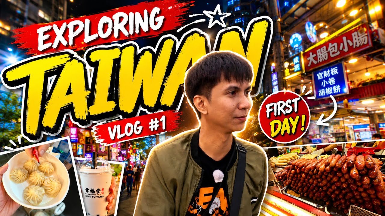 Taiwan Vlog #1: First Day in Taiwan! Airport, Ximending, Xing Fu Tang & Food Trip thumbnail