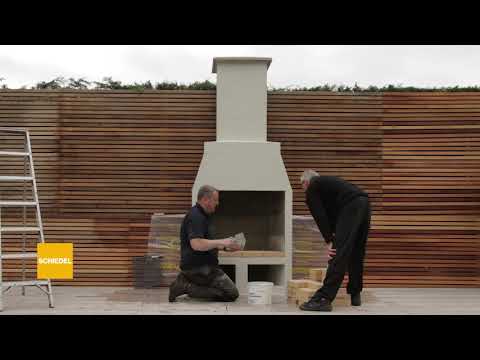 Outdoor Garden Fireplace being built (timelapse video)