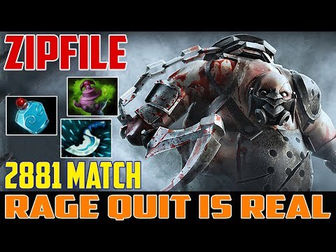 Zipfile - spam Pudge 2900 Match - Rage quit is real - Dota 2 Gameplay 2017