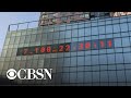 Massive digital clock counts down to a deadline in the climate crisis