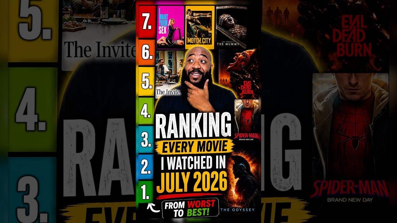 Ranking Every Movie I Watched in July 2026 | The Odyssey, Spider-Man, Evil Dead Burn & More!