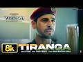 TIRANGA 8K Full Video | Sidharth Malhotra | YODHA | 80th Independance Day |Tanishk B,B Praak,Manoj M