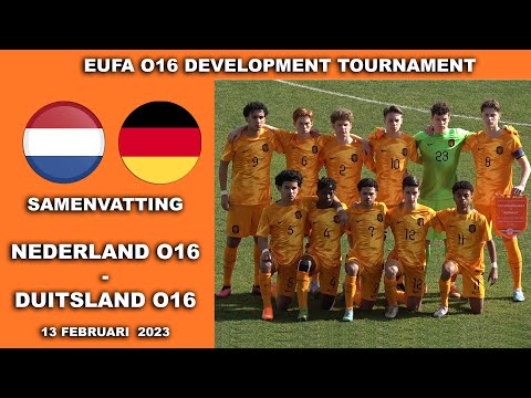 Samenvatting NEDERLAND O16 - DUITSLAND O16 maandag 13 februari 2023