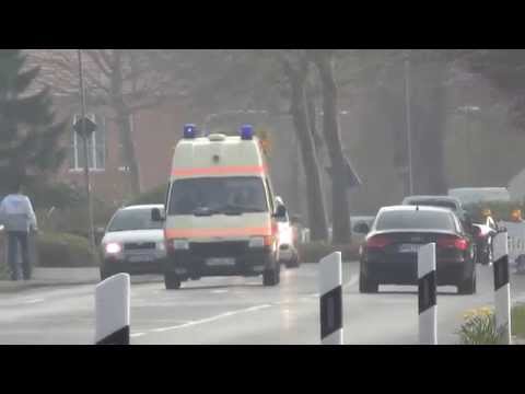 4-Tragen KTW Kat-Schutz Anfahrt Großbrand Biopin in Jever