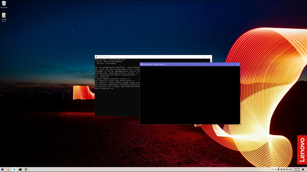 dashOBD — Android Auto (with parameters displayed)
