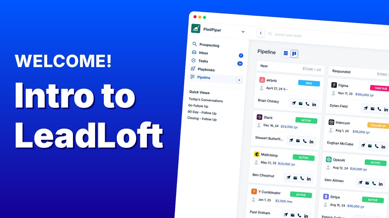Intro to LeadLoft - Getting Started