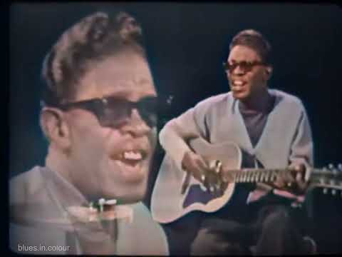 Lightnin' Hopkins - live [Colourised] 1967