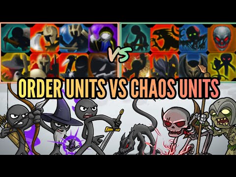 All Units Of Chaos Empire Vs All Units Of Order Empire As Stick Empires! Stick War 3 Epic Battles