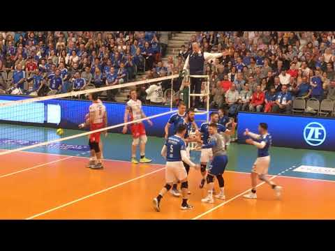 20180410 Volleyballspiel VfB Friedrichshafen gegen Zaksa Kedzierzyn Kozle 0zu3