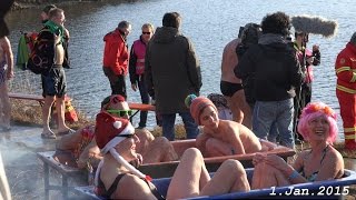 preview picture of video 'Neujahrsschwimmen 2015 im Edersee mit 4K Camcorder Sony AX100E aufgen  von tubehorst1'