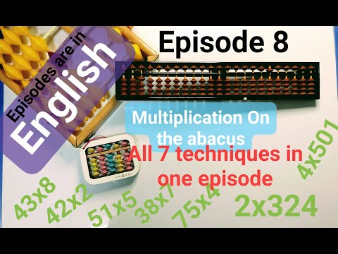 Multiplication all 7 Techniques together in English Episode 8 #education  #abacustechnique