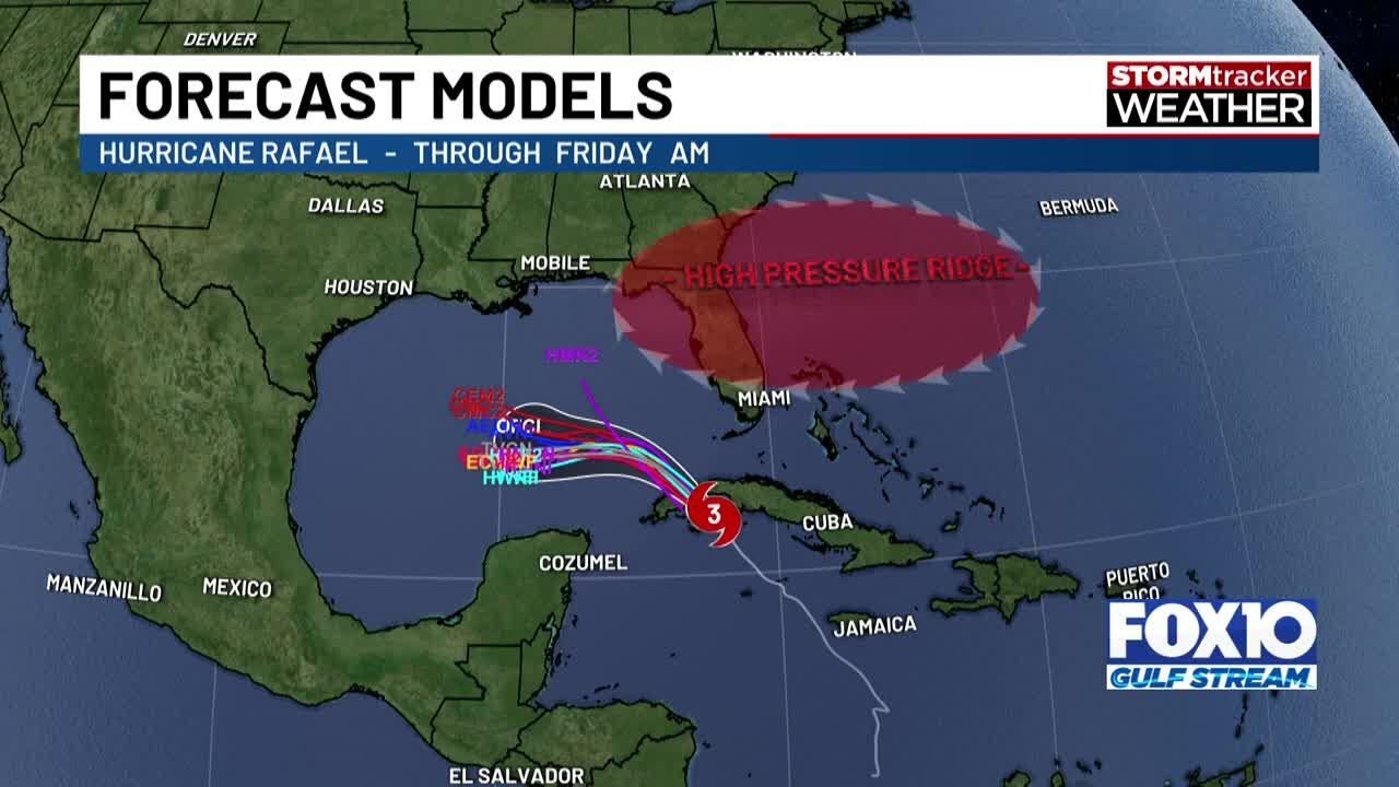 Hurricane Rafael now a Category 3 storm as it nears Cuba