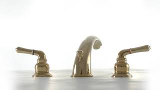 Magellan KB962 3-Hole Widespread Bathroom Faucet, Polished Brass | KINGSTON