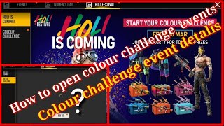 How to open colour challenge event in free fire||colour challenge event details,
