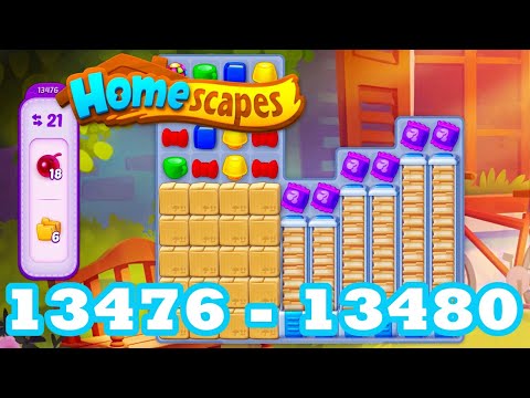 Homescapes Level 13476 - 13480 HD 3 - match puzzle Gameplay | android | IOS | 13477 | 13478 | 13479