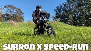 Speed-running the Surron x on sketchy off-road loop.(surron x 2022