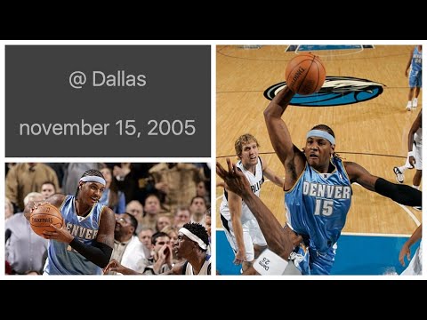 Carmelo Anthony 24 pts @ Dallas Mavericks Highlights (november 15, 2005)