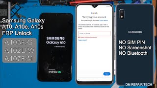 Samsung Galaxy A10 (A105) FRP Bypass NO SIM NO Bluetooth | Samsung A10,A10e FRP Unlock Android 10