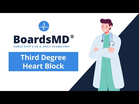 Third Degree Heart Block | USMLE Cardiology | @BoardsMD