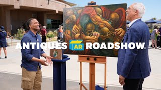 Top Find: 1971 Ernie Barnes Fourth & One Oil Painting | ANTIQUES ROADSHOW