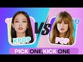 PICK ONE KICK ONE 🎵 The Most Popular KPOP Songs VS The Most Popular POP Songs 👑 Music Quiz 🔊