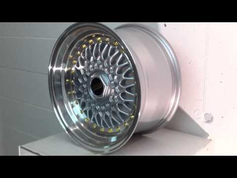 RS STYLE (BBS) SILVER POLIS GOLD RIVETS By WHEELS WORLD
