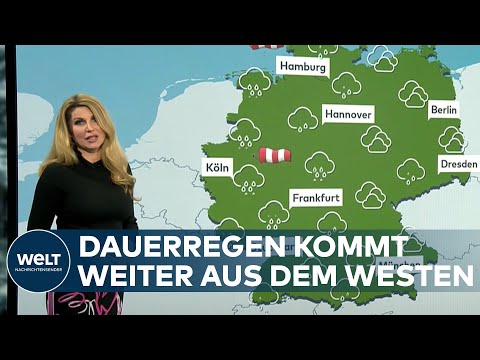 VON WINTER NOCH KEINE SPUR: Dauerregen bleibt übers Wochenende | WELT Wetter