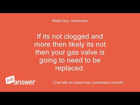 Gas dryer makes a high pitch whistle when burner ignites and