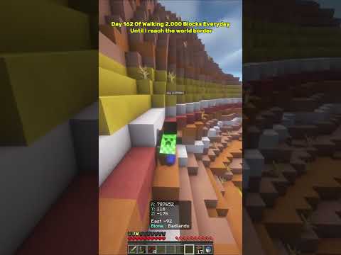 Day 162 of walking 2000 Blocks Every day until I reach the World Border. #minecraft #fypminecraft