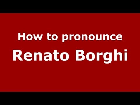 How to pronounce Renato Borghi (Brazilian/Portuguese) - PronounceNames.com