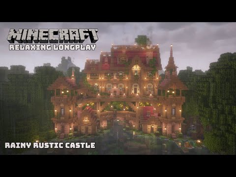 Minecraft Relaxing Longplay – Rustic Castle House in a Rainy Mangrove Swamp (No Commentary)