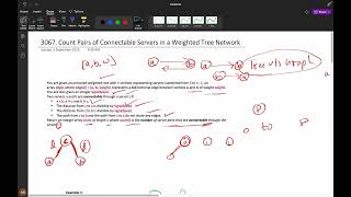YouTube video '3067 Count Pairs of Connectable Servers in a Weighted Tree Network || DFS from Node (Maths) ✅ || C++'