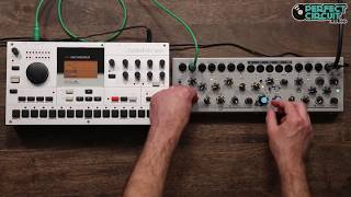 Video thumbnail for Sherman Filterbank 2 Compact as part of a synth voice and as a drum machine destruction device by Perfect Circuit