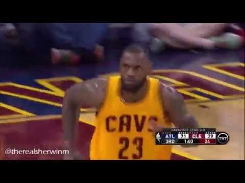 LeBron James Dunks on Kent Bazemore & Mike Muscala