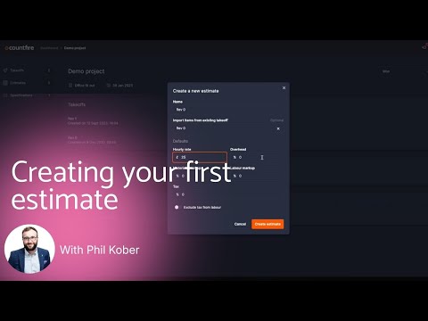Creating your first Estimate