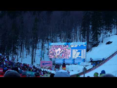 Robert Kranjec 236m Planica 2016 winner crowd shot