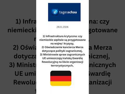 Niemiecki dziennik telewizyjny @tagesschau 29 stycznia