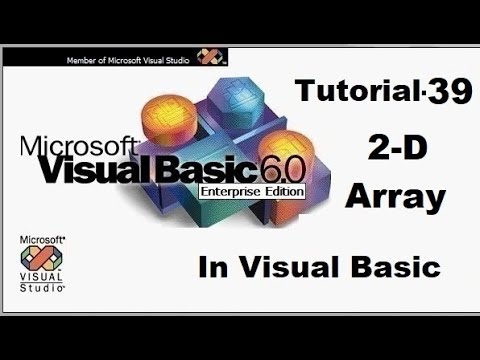 Two Dimensional 2d Array In Visual Basic Tutorial 39