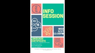 CLIC Certificate Info Session
