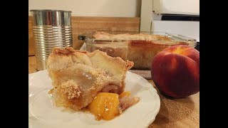 Peach Cobbler with Canned Peaches and Pie Crust