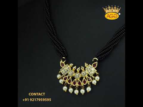 Copper Golden Traditional Fancy Thushi, Size: Medium Long