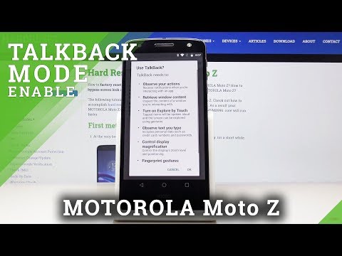 How to Enable Talkback in MOTOROLA Moto Z – Switch On / Off Screen Reader