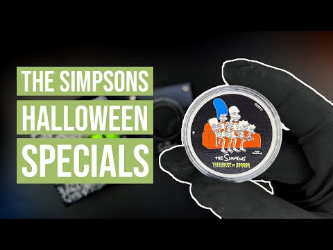 Unboxing The Simpsons Treehouse of Horror 2022 1oz Silver Coloured Coin
