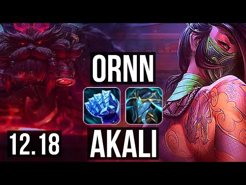 ORNN vs AKALI (MID) | 2/1/10, 600+ games | KR Challenger | 12.18
