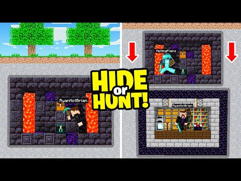 I made a SECRET Minecraft Base inside an ADMIN BASE! (Hide Or Hunt)