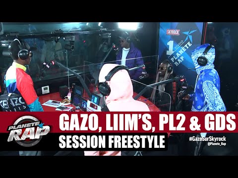 Gazo - Session freestyle avec Liim's, GDS & PL2 ! #PlanèteRap