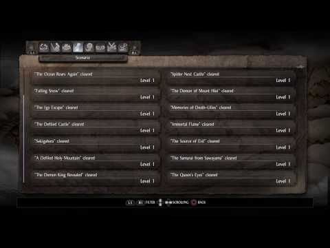 Nioh - Blind level 1 run - End game Stats