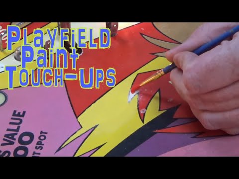 Paint Touchups On A Worn Gottlieb TARGET ALPHA Pinball Machine Playfield - What Do You Think???
