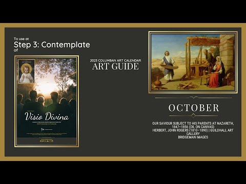 Columban Calendar Art Guide - October 2023 - Our Saviour Subject to His Parents at Nazareth