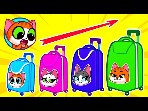 ⭐️ Cat Family ⭐️ Which Luggage Suitcase is right? ⭐️ Funny Kids Travel Story ???? Purr-Purr